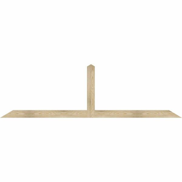 Ekena Millwork Portland Rough Sawn Timber Gable Bracket, Douglas Fir, 96"W x 28"H x 2"D x 4"F, 7/12 Pitch GBW096X28X0204POR00RDF - main